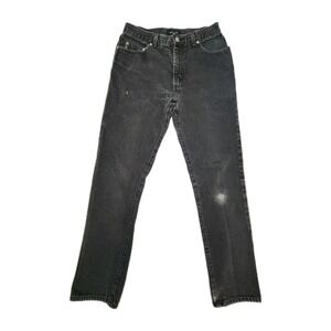 Vintage GUESS Jeans Black Straight Leg Men's 31x32 (Measures 29x30) Y2K Logo